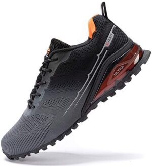 Kricely Men's Trail Running Shoes Fashion Walking Hiking Sneakers for Men Tennis Cross Training Shoe Outdoor Snearker Mens Casual Workout Footwear