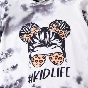 Kid Toddler Girl Clothes - Tie Dye Hoodie Sweatshirt Girl Outfits Pullover Jogger Hooded Sweatpant Set - Image 3