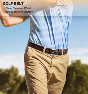 BULLIANT Mens Belts,Leather Woven Braided Belts for Gift Men Casual Jeans Golf - Image 4