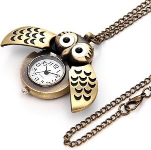 AKOAK 1 Pack Vintage Owl Pocket Watch - Image 2