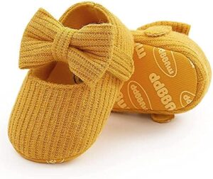 Baby Girls Mary Jane Flats with Bowknot Flowers Soft Newborn Infant First Walkers Crib Shoes Wedding Party Christmas Dress Shoes - Image 4