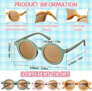 Zhengmy 9 Pairs Kids Sunglasses Round Flower Heart Shaped Sunglasses for Toddler Girl Boy Baby Cute Glasses for Party - Image 3