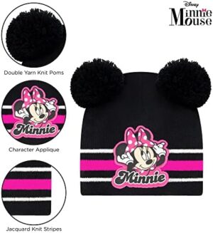 Disney Girls Toddler Winter Hat, Scarf & Mittens Set 2-4 Or Minnie Mouse Hat, Scarves & Kids Gloves Sets 4-7 - Image 3