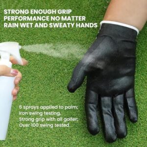 FINGER TEN Men's Golf Gloves for Right Left Handed Golfer Rain Grip Value 2 Pack, Golf Glove for Left or Right Hand Hot Wet Weather No Sweat Black Gray White Blue - Image 4