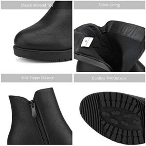 DREAM PAIRS Women's Ankle Boots Chunky Heel Platform Fall Heeled Short Booties Shoes - Image 3