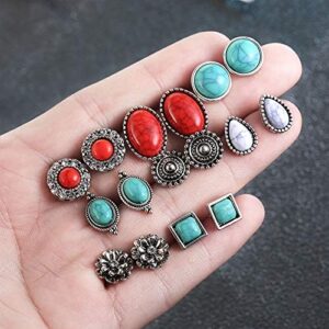 36 Pairs Boho Stud Earrings Set for Women Hypoallergenic Earrings Vintage Bohemian Assorted Earrings - Image 6