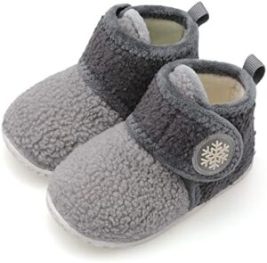 FEETCITY Baby Booties Girls Boys Infant Slippers First Walkers Shoes Warm Socks Newborn Crib Shoes