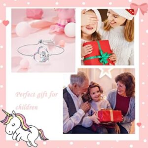 Magical Unicorn Bracelet for Girls Crystal Heart Pendant Bracelet Unicorn Jewelry Gifts for Girls Birthday christmas - Image 5