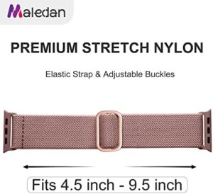 Maledan 10 Pack Stretchy Solo Loop Compatible with Apple Watch Band 40mm 38mm 41mm 42mm 44mm 45mm 46mm 49mm Women Men,Soft Nylon Elastic Strap Wristband for iWatch Series 10 9 8 7 6 5 4 3 2 1 SE Ultra - Image 3