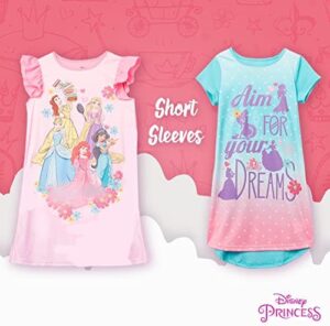 Disney Girls' 3-Pack Nightgowns, Soft & Cute Pajamas for Kids - Image 7