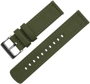 BARTON Canvas Quick Release Watch Band Straps - Choose Color & Width - 18mm, 19mm, 20mm, 21mm, 22mm, 23mm, or 24mm - Image 2