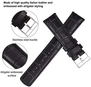 Ritche Christmas Gift Quick Release Leather Watch Bands Genuine Leather Watch Strap for Samsung Galaxy Watch 6 Band Classic 43mm 47mm 40mm 44mm 18mm, 20mm or 22mm for Men and Women, White Elephant Gifts, Stocking Stuffers for Men - Image 4