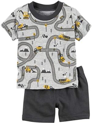 Bumeex Toddler Boys Cotton Clothing Sets Short Sleeve Tee and Shorts