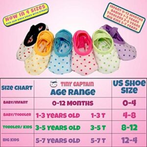 Tiny Captain Baby Toddler Girls Grip Socks Anti Slip w/Strap Socks Girl 0-7 Years Old Gift Set Age 1-7 Socks With Grippers - Image 2