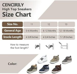 CENCIRILY Baby Boys Girls High Top Sneakers Soft Soles Anti Skid Infant Ankle Shoes Toddler Prewalker First Walking Crib Shoes - Image 6