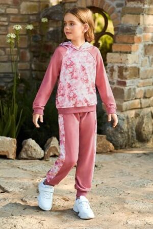 GRACE KARIN Girls 2 Piece Pant Sets Long Sleeve Sweatshirt Hoodie and Sweatpants Outfits Size 5-14 Years - Image 9