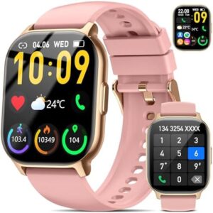 Smart Watch (Answer/Make Calls), 2.1" Smart Watches for Women 120+ Sport Modes Fitness Tracker with Sleep Heart Rate Monitor, Pedometer, IP68 Waterproof Women Fitness Watch for iOS Android Smartmatch