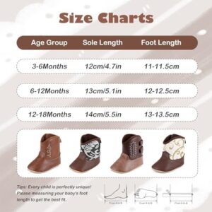 MK MATT KEELY Leather Western Boots Cowboy Bootie Soft Sole Non-Slip Crib Shoes for Baby Infant Toddler Girls Boys Newborn - Image 7