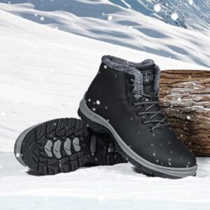 Mens Winter Snow Boots Water Resistant Warm Fur Lined Anti Slip Work Ankle Shoes Casual Lightweight Hiking Outdoor Trekking Boot - Image 5