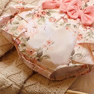 Newborn Baby Girl Clothes Infant Romper Floral Suspender Dress Ruffle Sleeve Onesie Outfit Jumpsuit Headband Spring Summer - Image 6