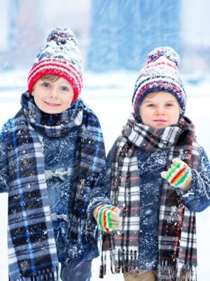 8 Pcs Kids Winter Scarf Buffalo Plaid Kids Scarves Christmas Warm Shawls Scarves Parent Child Scarf for Boys Girls - Image 6