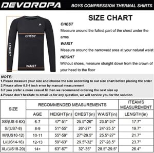 DEVOROPA Youth Boys Compression Thermal Shirt Long Sleeve Fleece Baselayer Soccer Baseball Undershirt - Image 7