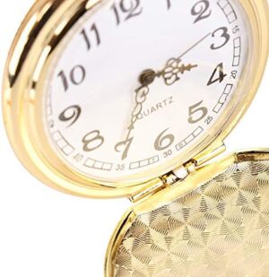 Set of 2 Classic Pocket Watch with Chain for Men and Women - Image 4