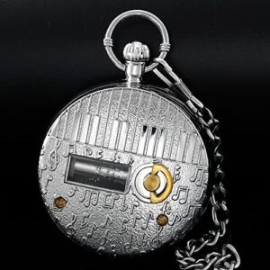 Pocket Watch Music Box Hand Crank Playing Music Watch Chain Unique Xmas Birthday Graduation Gifts - Image 5