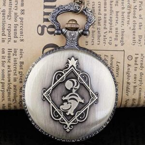 Nostalgia Movie Theme Design Alloy Quartz Pocket Watch with Chain Necklace Pendant & Gift Box - Image 4