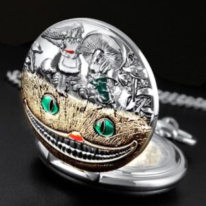 Nostalgia Movie Theme Design Alloy Quartz Pocket Watch with Chain Necklace Pendant & Gift Box - Image 4