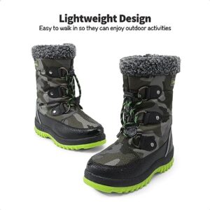 DREAM PAIRS Boys Snow Boots Camouflage Slip Resistant Faux Fur Lined Winter Shoes for Little/Big Kid - Image 2