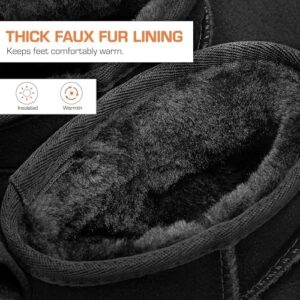 DREAM PAIRS Ankle Winter Mini Boots for Women Genuine Suede Faux Fur Lining Water Resistant Warm Snow Boots Slip On Memory Foam Comfort Booties FuzzyClassic - Image 6