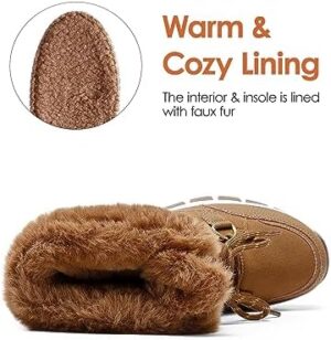 DREAM PAIRS Waterproof Snow Boots for Women, Faux Fur Cozy Warm Insulated Winter Boots Lace Up Mid-Calf Outdoor Shoes for Walking Hiking - Image 3