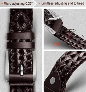 BULLIANT Mens Belts,Leather Woven Braided Belts for Gift Men Casual Jeans Golf - Image 5