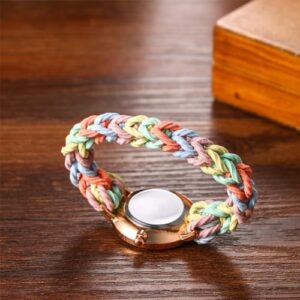 Avaner Women's Elastic Braided Watches: Stretchy Strap Multicolored Bracelet Quartz Wrist Watches for Women Ladies - Image 3