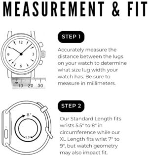 Barton Quick Release - Top Grain Leather Watch Band Strap - Choice of Width - 16mm, 18mm, 19mm, 20mm, 21mm 22mm, 23mm or 24mm - Image 6