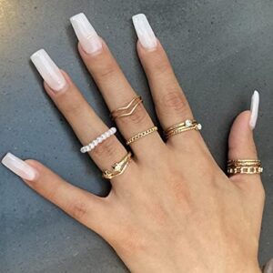 YEEZII 68 Pcs Gold Knuckle Rings Set for Women, Stackable Rings Boho Joint Finger Midi Rings Silver Hollow Carved Crystal Stacking Rings Pack for Gift - Image 4