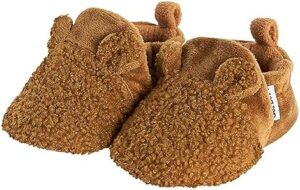 Gerber Baby Fleece Lined Non Skid Soft Slipper Booties with Ears