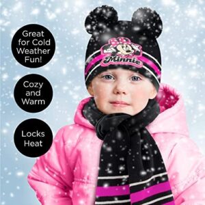 Disney Girls Toddler Winter Hat, Scarf & Mittens Set 2-4 Or Minnie Mouse Hat, Scarves & Kids Gloves Sets 4-7 - Image 2