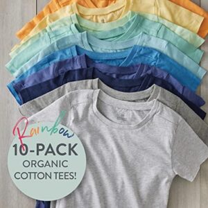 HonestBaby Multipack Short Sleeve T-Shirt Tee 100% Organic Cotton Infant Baby, Toddler, Little Kids Boys, Girls, Unisex - Image 3