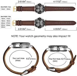 BISONSTRAP Vintage Watch Straps with Gold/Rose Gold Buckle, Leather Replacement Band 18mm 20mm 22mm - Image 6