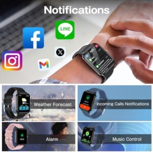 Smart Watch for Men Women, Fitness Tracker, 1.9" Smartwatches, 24 Sports Modes, Heart Rate/Sleep Monitor/Pedometer/Spo2/Step Counter, IP68 Waterproof, Ultra Thin, Long-Lasting Battery for Android iOS - Image 8