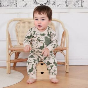 MA&BABY Toddler Boys Clothes Dinosaur Print 6 12 18 24 Months 3T 4T Outfits Long Sleeve Pullover Jogger Pant 2PC Sets - Image 6