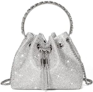 Bling Crystal Rhinestone Purse for Women Sparkly Clutch Handbag Crossbody Bag for Evening Wedding Party Prom