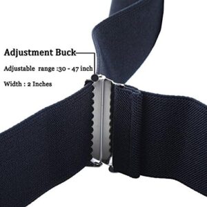 AWAYTR Men Utility Suspenders Adjustable Elastic - Heavy Duty 2 Inch Wide X Shape Strong Clip Suspender - Image 2