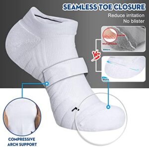 Hylaea Athletic Running Socks Cushion Padded Moisture Wicking Low Cut - Image 3