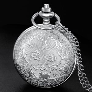 Nostalgia Movie Theme Design Alloy Quartz Pocket Watch with Chain Necklace Pendant & Gift Box - Image 6