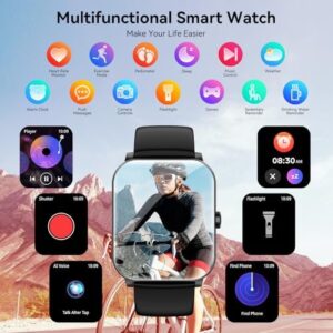 Smart Watch, 1.85" Smartwatch for Men Women (Answer/Make Call), Heart Rate, Sleep Monitor, Pedometer, Spo2, Activity Tracker, IP68 Waterproof Fitness Watch for Android iOS (Rose Gold) - Image 6