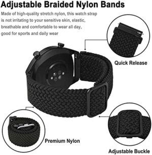 BISONSTRAP Nylon Watch Bands, Adjustable Braided Loop Straps for Men and Women, 16mm 18mm 19mm 20mm 22mm for Choice - Image 3