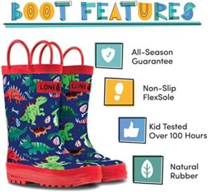 Lone Cone Elementary Collection - Premium Natural Rubber Rain Boots with Matte Finish for Toddlers and Kids - Image 2